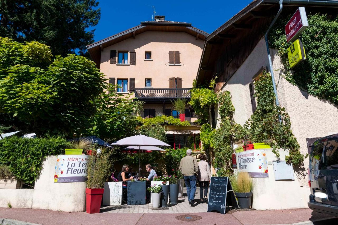 La Terrasse Fleurie, Logis, Hotel Et Restaurant Divonne-les-Bains Exterior foto